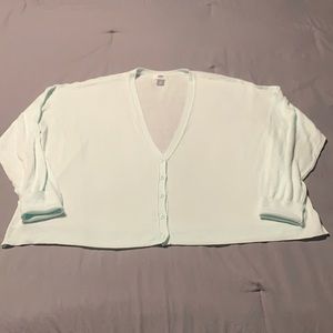 Old Navy Light Mint Green Oversized Cropped Cardigan, EUC, Size XL